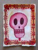 Red Skull with Bone Frame